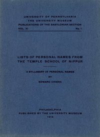 bokomslag Lists of Personal Names from the Temple School o  A Syllabary of Personal Names