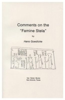 Hans Goedicke - Comments on the 'Famine Stela', Häftad