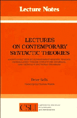Peter Sells - Lectures on Contemporary Syntactic Theories, Häftad