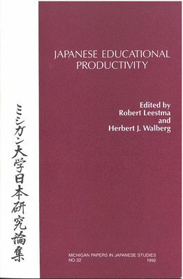 bokomslag Japanese Educational Productivity