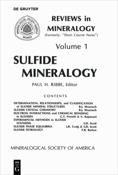 Paul H. Ribbe - Sulfide Mineralogy, Häftad