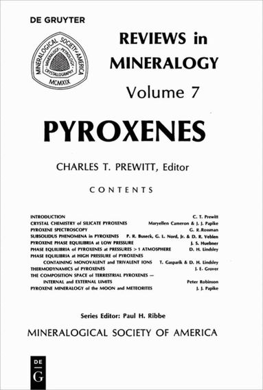 Charles T. Prewitt - Pyroxenes, Häftad