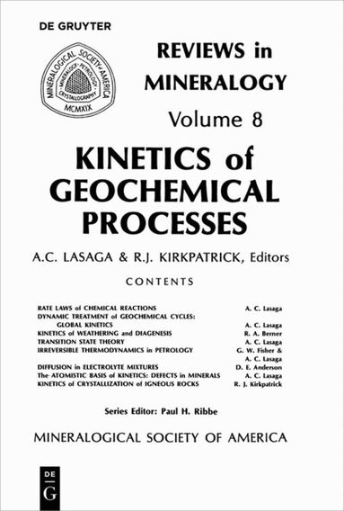 Anthonio C. Lasaga, James Kirkpatrick - Kinetics of Geochemical Processes, Häftad