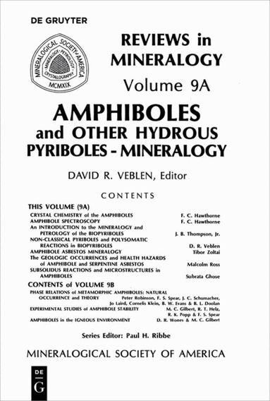 David R. Veblen, Paul H. Ribbe - Amphiboles and Other Hydrous Pyriboles, Häftad