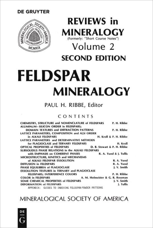 Paul H. Ribbe - Feldspar Mineralogy, Häftad