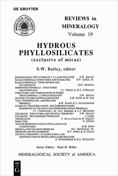 S. W. Bailey - Hydrous Phyllosilicates, Häftad
