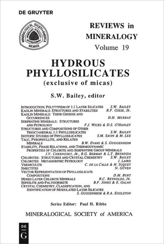 S. W. Bailey - Hydrous Phyllosilicates, Häftad