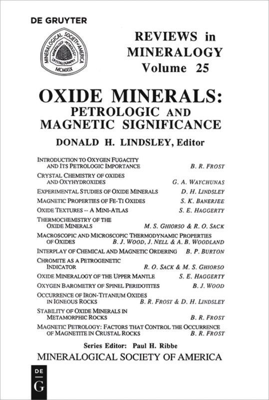 Donald H. Lindsley - Oxide Minerals, Häftad