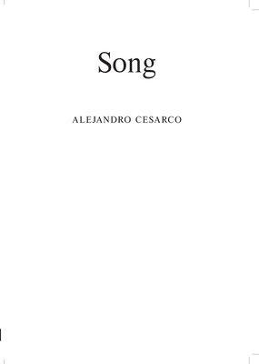 Alejandro Cesarco, Alejandro Cesarco - Alejandro Cesarco: Song, Inbunden