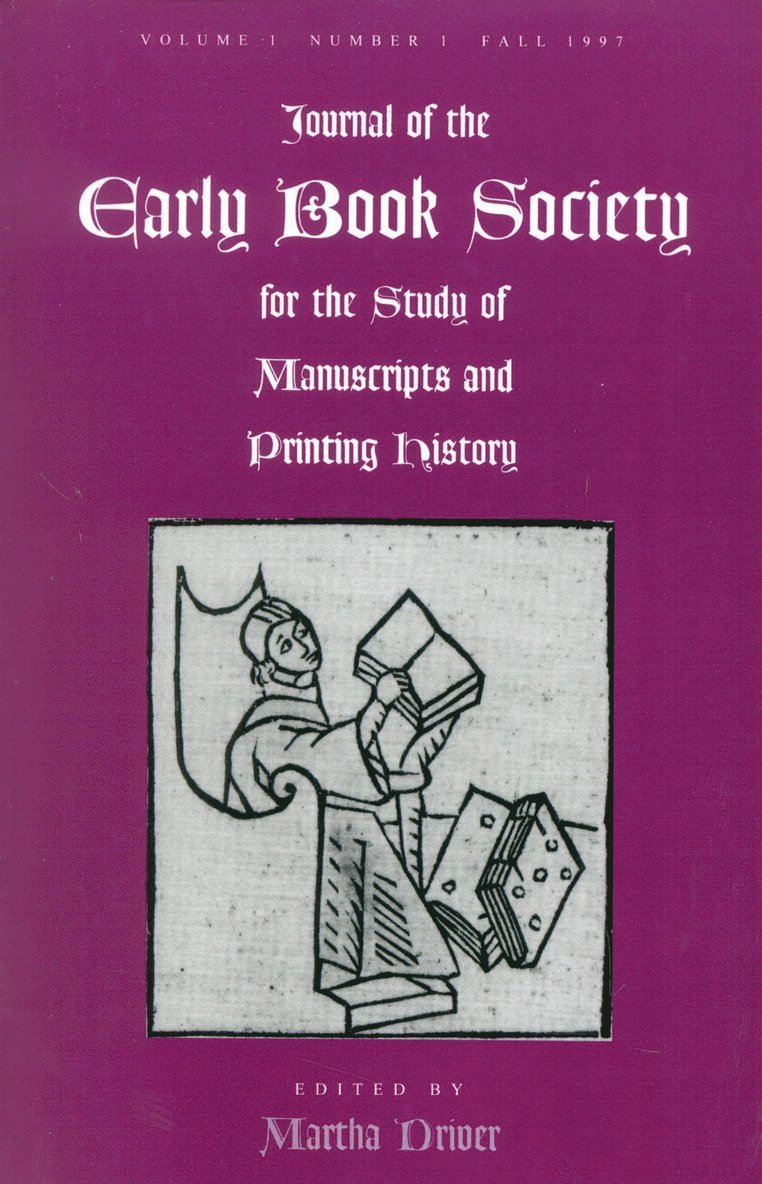 Martha W. Driver, Martha W Driver - Journal of the Early Book Society, Häftad