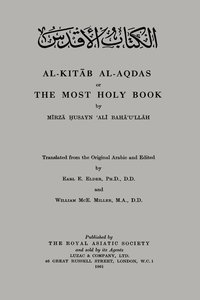 bokomslag Al-Kitab Al-Aqdas or The Most Holy Book