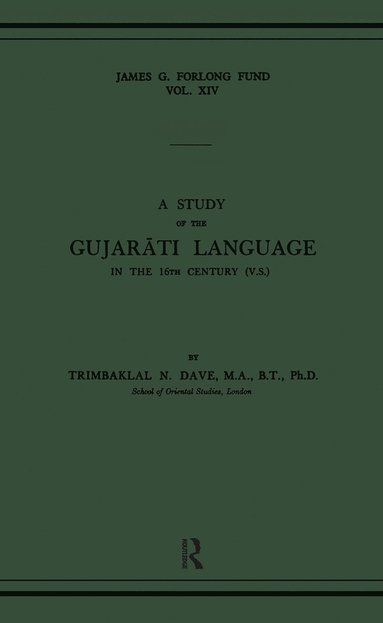 bokomslag Study of the Gujarati Language in the XVth Century
