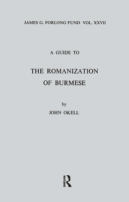 A Guide to the Romanization of Burmese 1