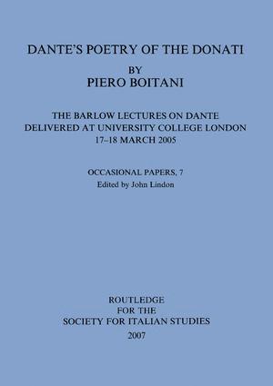 bokomslag Dante's Poetry of Donati: The Barlow Lectures on Dante Delivered at University College London, 17-18 March 2005: No. 7