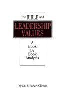 Bible and Leadership Values 1