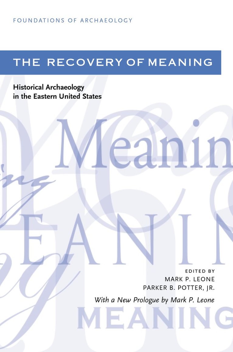 Mark P. Leone, Parker B. Potter - Recovery of Meaning, Häftad
