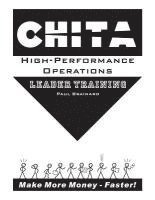 CHITA High-Performance Operations Leader Training: Make More Money Faster 1
