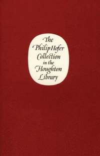 bokomslag The Philip Hofer Collection in the Houghton Library