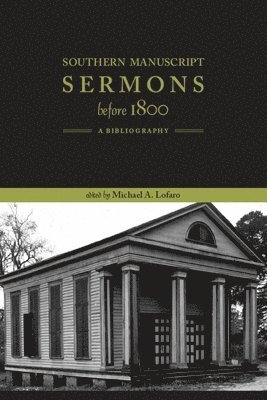 bokomslag Southern Manuscript Sermons before 1800