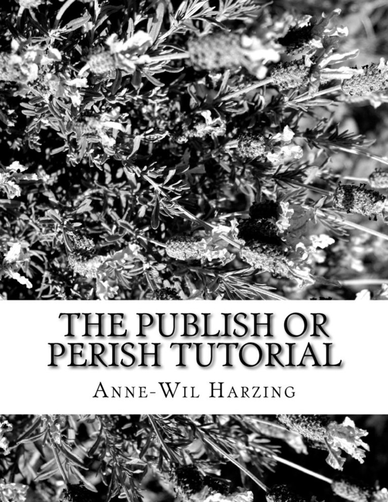 The Publish or Perish tutorial 1