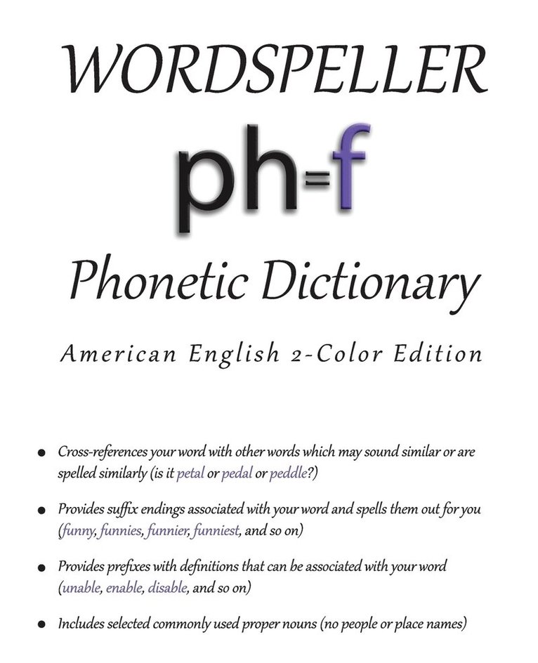 Diane M Frank, Diane M. Frank - Wordspeller Phonetic Dictionary, Häftad