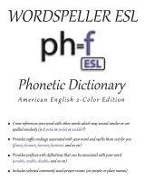 Diane M Frank, Jeremy Sarka - Wordspeller ESL Phonetic Dictionary, Häftad