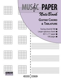 bokomslag MUSIC PAPER NoteBook - Guitar Chord & Tablature