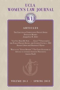 bokomslag UCLA Women's law Journal (Volume 20.1) Spring 2013