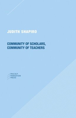 Community of Scholars, Community of Teachers 1