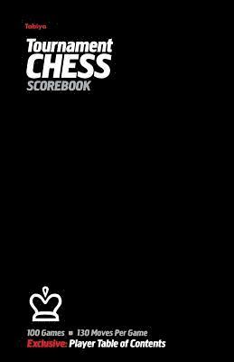 Tabiya Tournament Chess Scorebook: Cover Style: Black 1