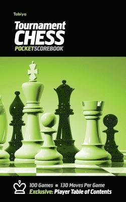 Tabiya Tournament Chess Pocket Scorebook: Cover Style: Black with Green Graphic 1