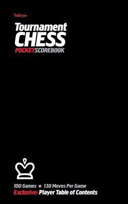 Tabiya Tournament Chess Pocket Scorebook: Cover Style: Black 1