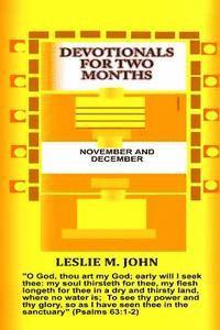 Devotionals For Two Months: November And December: November And December 1