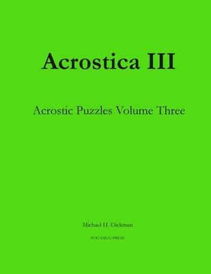 bokomslag Acrostica III