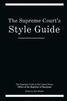 bokomslag The Supreme Court's Style Guide