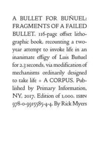 bokomslag Rick Myers: A Bullet for Bunuel