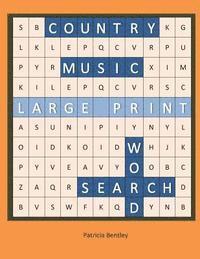 Country Music Large Print Word Search 1