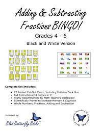 Adding & Subtracting Fractions BINGO! (Black & White Version)