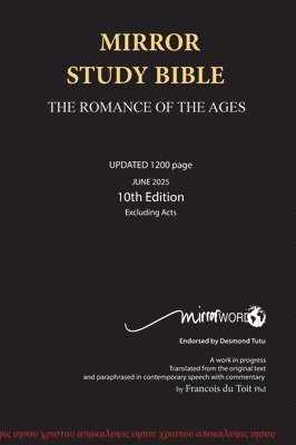 Mirror Study Bible 10th Edition 1200 page Hardcover Updated December 2023 [Case Laminate] 7 X 10 Inch, Wide Margin. 1