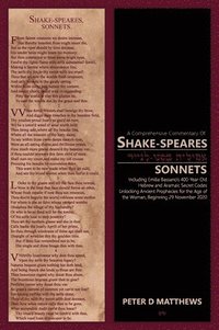 bokomslag A Comprehensive Commentary of SHAKE-SPEARES SONNETS (Tome 1 of 3)