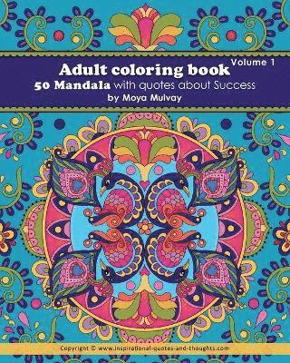 bokomslag Adult Coloring Book - 50 Mandala with Quotes About Success