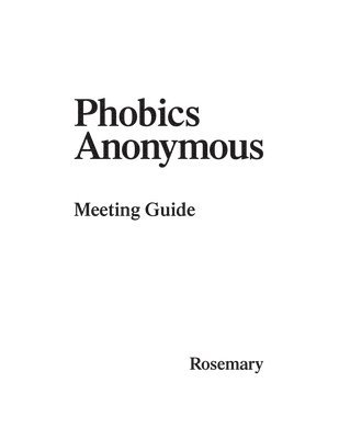 Phobics Anonymous 1