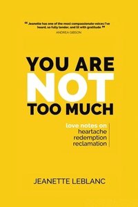 bokomslag You Are Not Too Much: Love Notes on Heartache, Redemption, & Reclamation