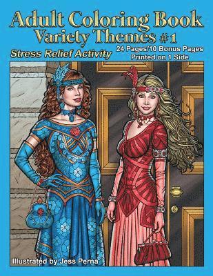 Adult Coloring Book Variety Themes #1 1