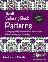 bokomslag Adult Coloring Book Patterns: Coloring pages with patterns, mandalas, animals & more. Includes sketching pages for creativity. Unplug and Create