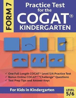 bokomslag Practice Test for the CogAT Kindergarten Form 7 Level 5/6