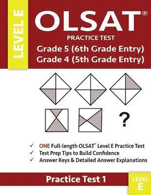 bokomslag Olsat Practice Test Grade 5 (6th Grade Entry) & Grade 4 (5th Grade Entry)-Level E-Test 1