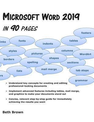 Beth Brown - Microsoft Word 2019 In 90 Pages, Häftad