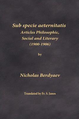 bokomslag Sub specie aeternitatis