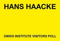 bokomslag Hans Haacke: Swiss Institute Visitors Poll